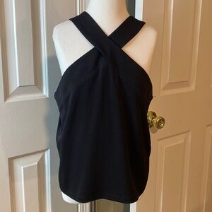 BD Juniors Black Dressy Criss Cross Tank Size 2 in Like New Condition